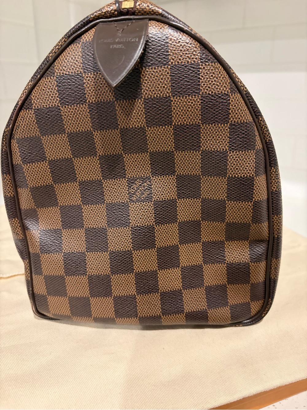 Louis Vuitton Brown Damier Ebene Speedy/Duffel Bag - Picture 6 of 9
